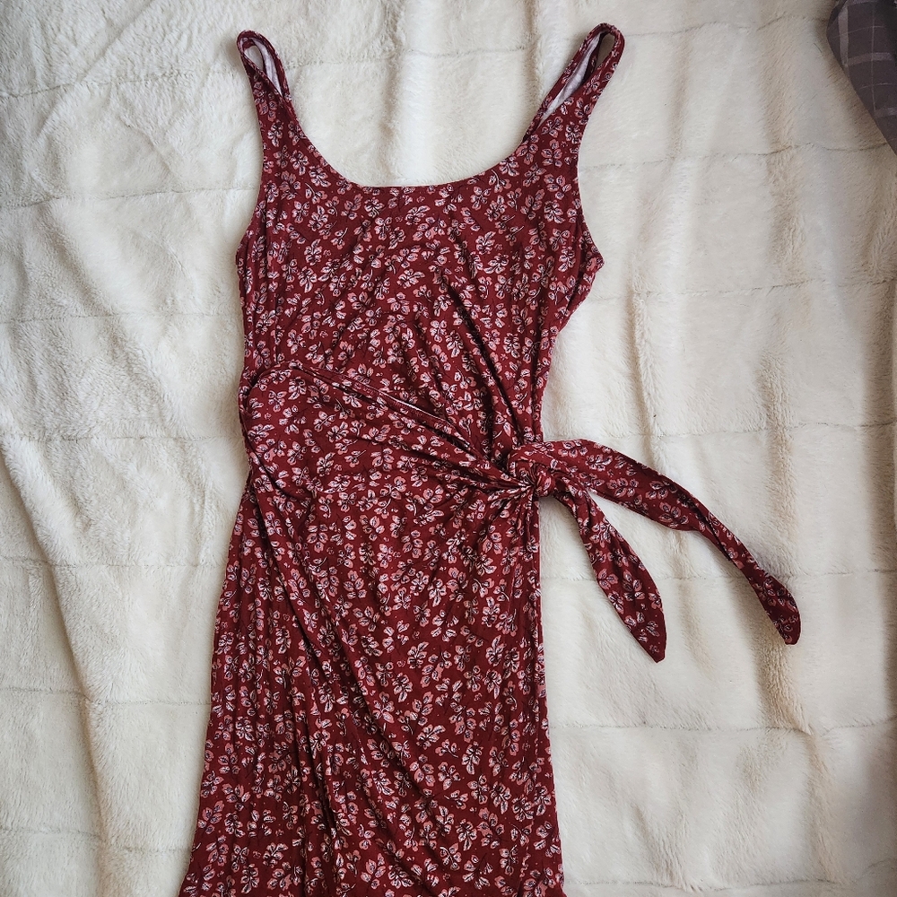 Joe Fresh Red & White High Low Floral Dress – Size Small - Picture 1 of 6